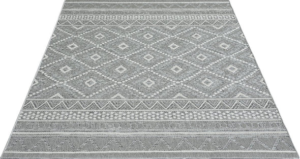 Covor Calgary pentru interior si exterior tesatura plata gri 200x280 cm - LunaHome.ro