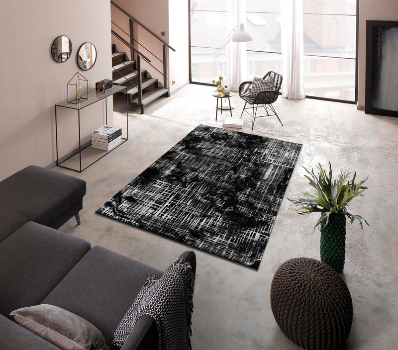 Covor Cansu cu model geometric modern, 160x230 cm - LunaHome.ro
