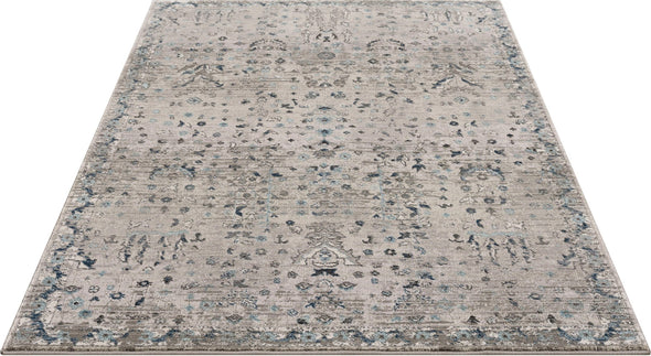 Covor Clovis  gri cu design oriental, potrivit pentru podele incalzite, 200x290cm - LunaHome.ro