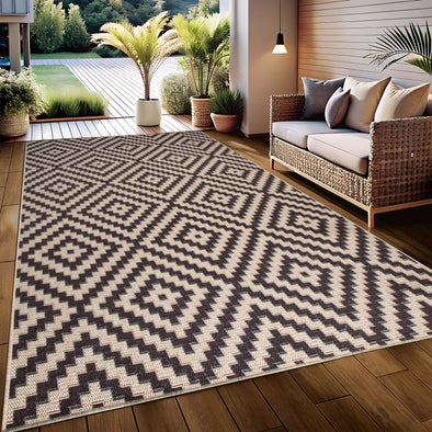 Covor Cordoba de interior si exterior maro 200x290 cm - LunaHome.ro