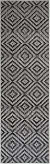 Covor Cordoba de interior si exterior negru cu gri 67x230 cm - LunaHome.ro