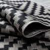 Covor Cordoba de interior si exterior negru cu gri 67x230 cm - LunaHome.ro
