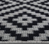 Covor Cordoba de interior si exterior negru cu gri 67x230 cm - LunaHome.ro
