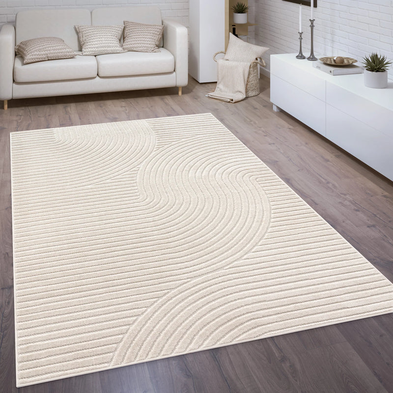 Covor Cotton crem deschis cu aspect boho 80x250 cm - LunaHome.ro