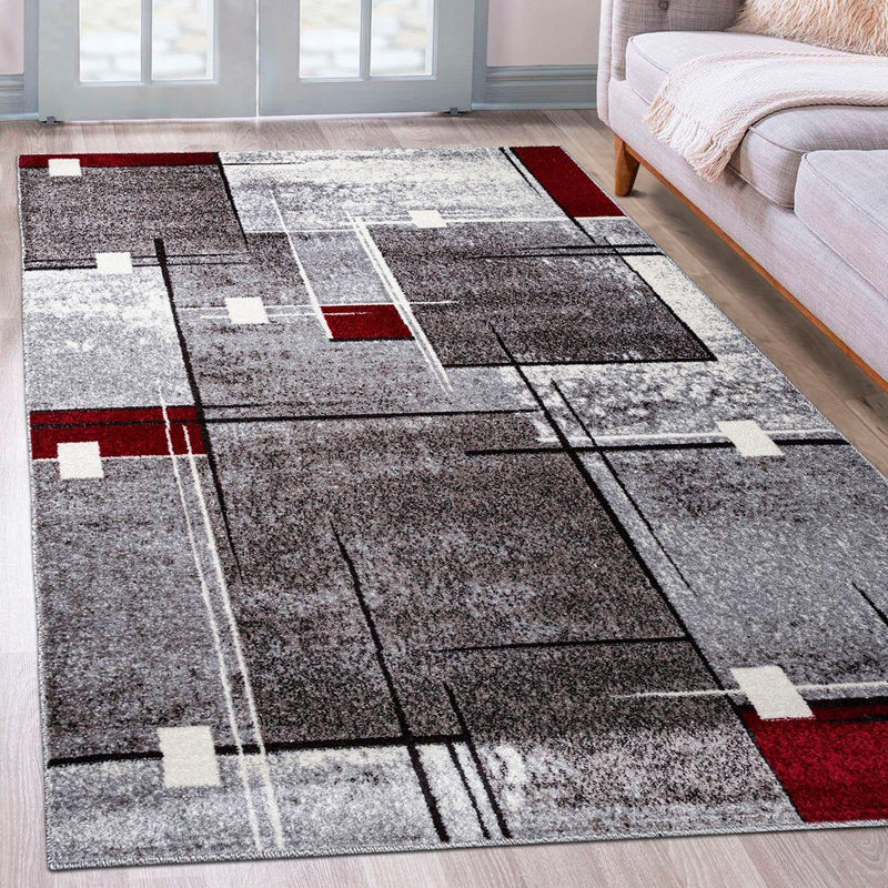 Covor Deblin cu fir scurt model geometric 160x230 cm - LunaHome.ro