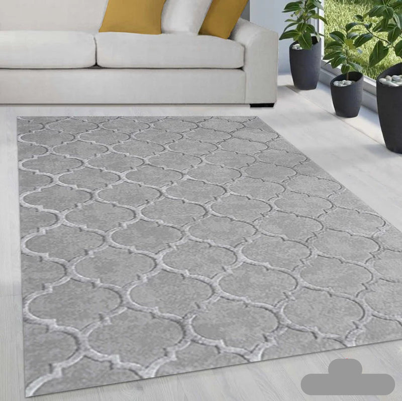 Covor Dinarsu cu model elegant gri argintiu 160x230 cm - LunaHome.ro