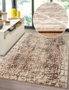 Covor Elis cu model modern, fire scurte maro-bej 160x230 cm - LunaHome.ro