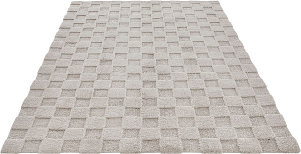 Covor Esmé, LeGer cu model geometric gri 3D 120x180 cm - LunaHome.ro