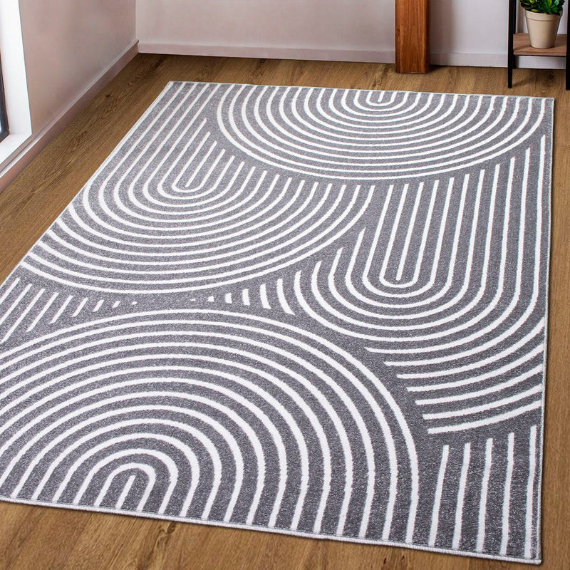 Covor Fadel cu aspect scandinav culoare gri 160x230 cm - LunaHome.ro