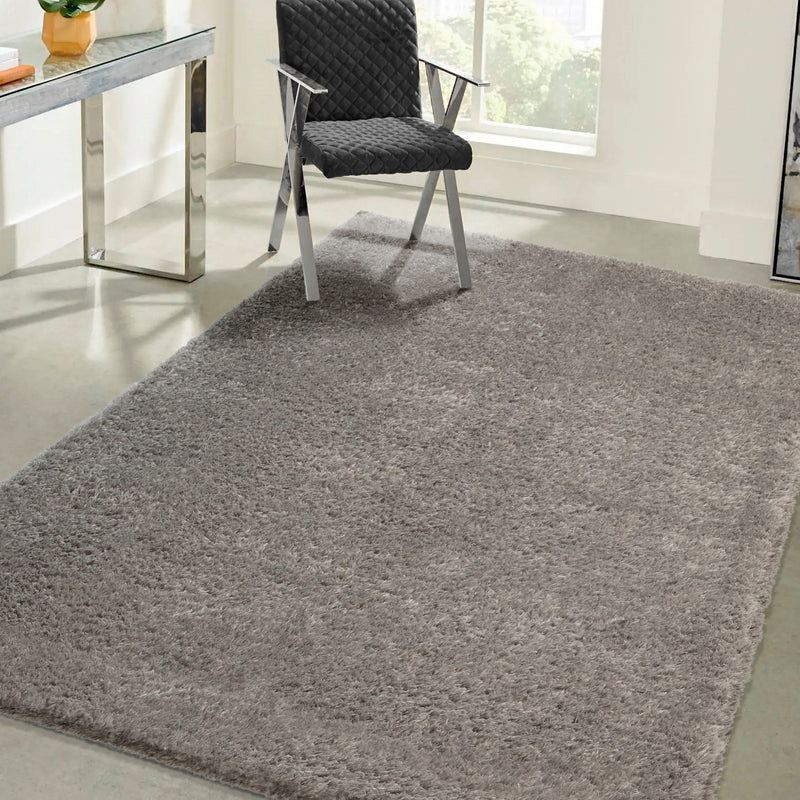 Covor Floky gri foarte moale si pufos 120x170 cm - LunaHome.ro