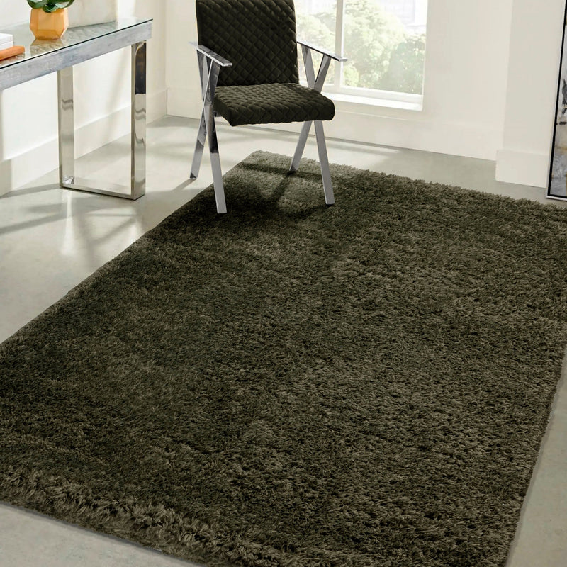Covor Floky verde foarte moale si pufos 80x150 cm - LunaHome.ro