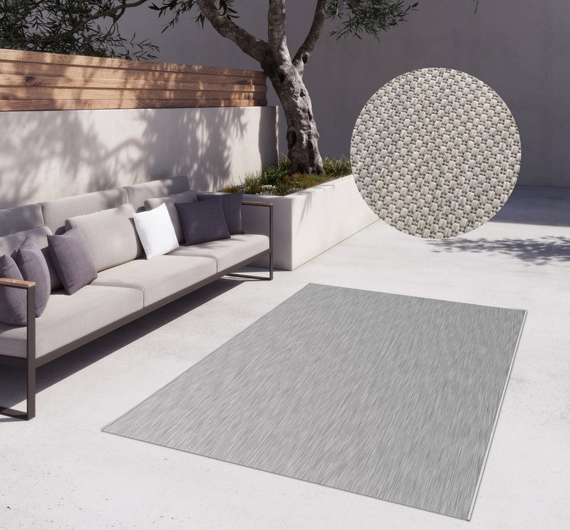 Covor Florida cu tesatura plata de interior si exterior gri 200x290 cm - LunaHome.ro