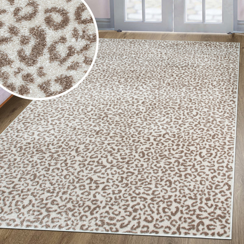 Covor Fynna cu animal print crem bej 60x110 cm - LunaHome.ro