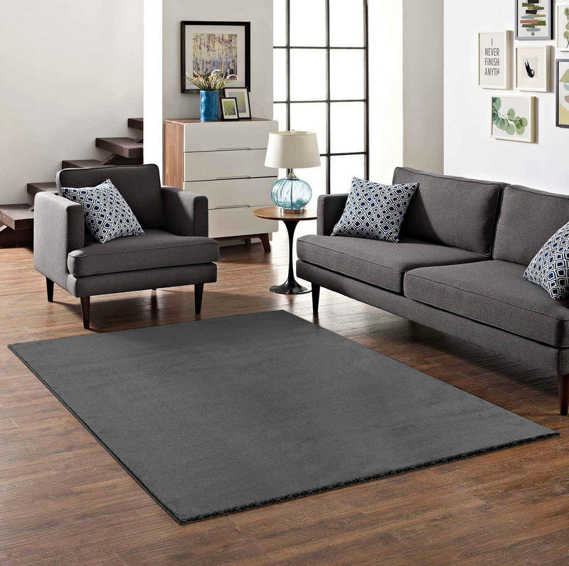 Covor Granada culoare gri închis cu fire scurte, 60x90 cm - LunaHome.ro