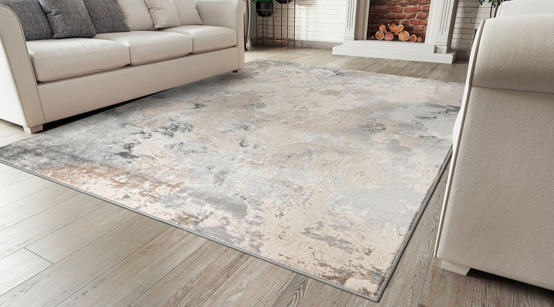 Covor Hamar cu aspect de marmura gri, 160x230cm - LunaHome.ro