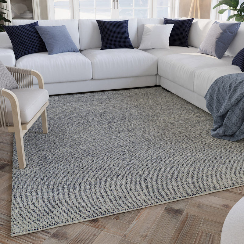 Covor Hamptons in stil maritim cu model modern gri 110x170 cm - LunaHome.ro