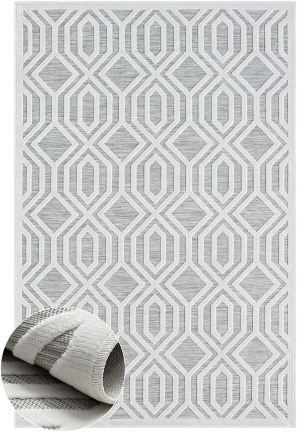Covor Haven cu model 3D pentru interior si exterior 140x200 cm - LunaHome.ro