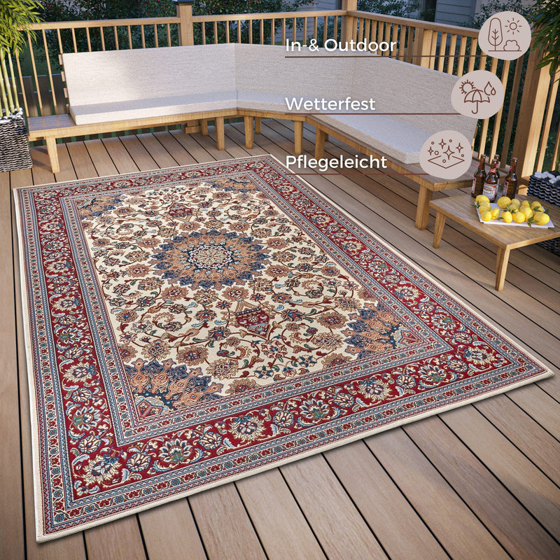 Covor Kadi pentru interior si exterior elegant oriental 120x180 cm - LunaHome.ro