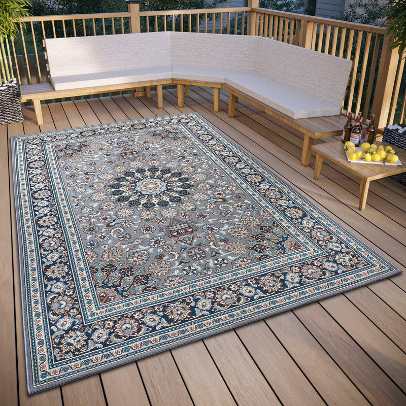 Covor Kadi pentru interior si exterior elegant oriental 120x180 cm - LunaHome.ro