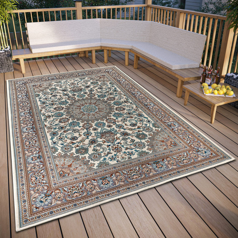 Covor Kadi pentru interior si exterior elegant oriental 160x235 cm - LunaHome.ro