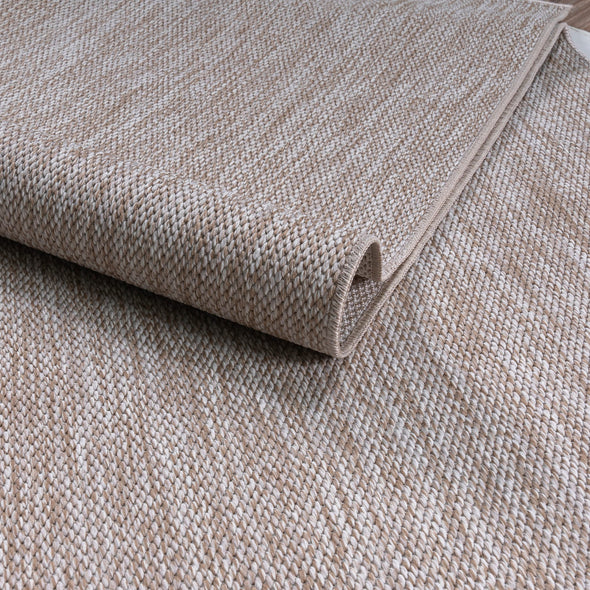 Covor Kian crem cu tesatura plata potrivit si la exterior 160x230 cm - LunaHome.ro