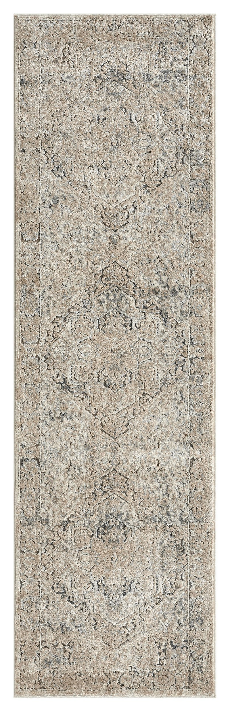 Covor Kylan cu model vintage elegant 3D bej 67x230 cm
