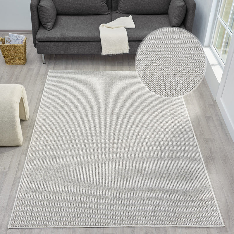 Covor Lilri gri cu aspect de lână, model cu noduri 80x150 cm