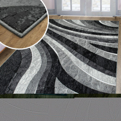 Covor Livil cu design geometric modern gri 240x320 cm