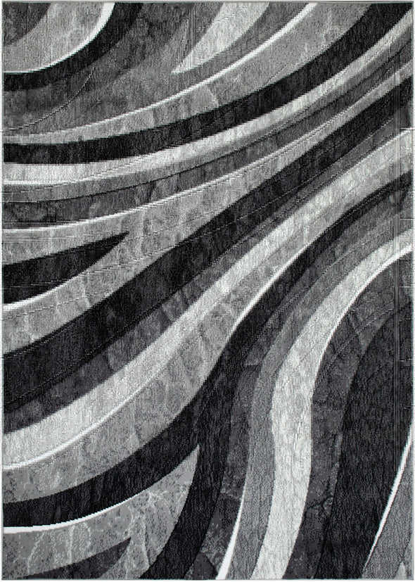 Covor Livil cu design geometric modern gri 240x320 cm