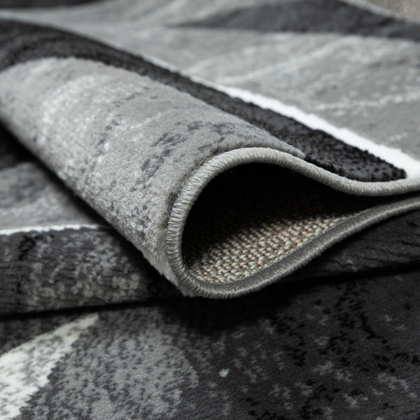 Covor Livil cu design geometric modern gri 240x320 cm