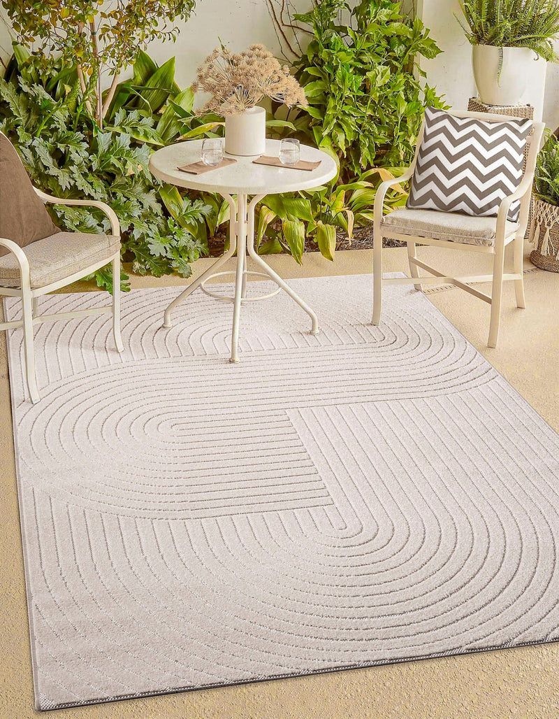 Covor Lorent cu model geometric 3D potrivit si la exterior 80x150 cm - LunaHome.ro