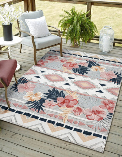 Covor Lotus Bloom de interior si exterior multicolor 140x200 cm