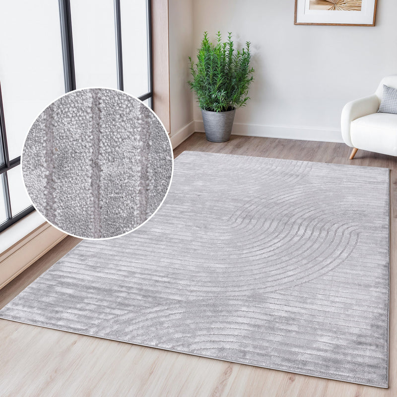 Covor Luvu modern cu design boho 3D gri 160x230 cm