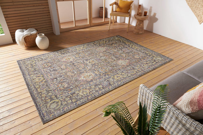 Covor Luxor cu fire scurte de interior si exterior gri 75x120 cm - LunaHome.ro