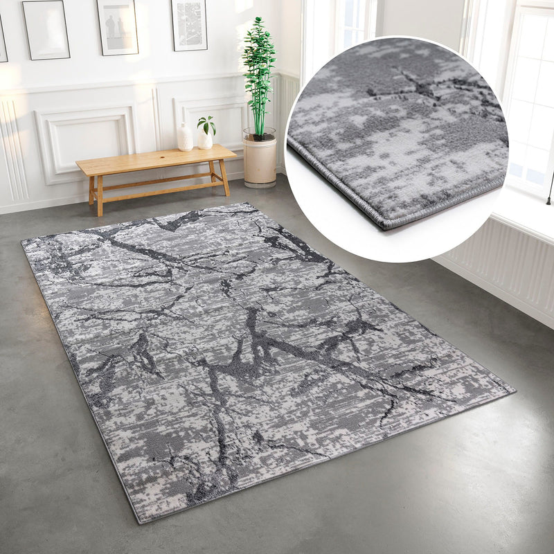 Covor Marbre gri foarte moale si confortabil 200x290 cm - LunaHome.ro