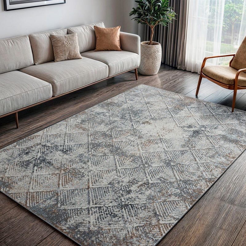 Covor Micah cu aspect vintage gri crem 160x230 cm - LunaHome.ro
