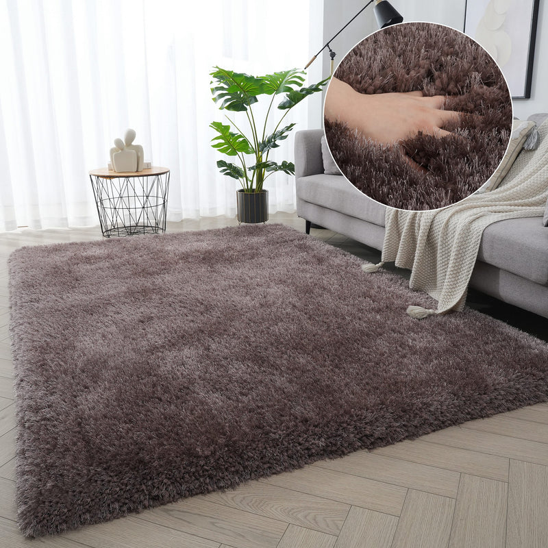 Covor Micro Exclusive maro foarte gros si pufos 160x230 cm - LunaHome.ro