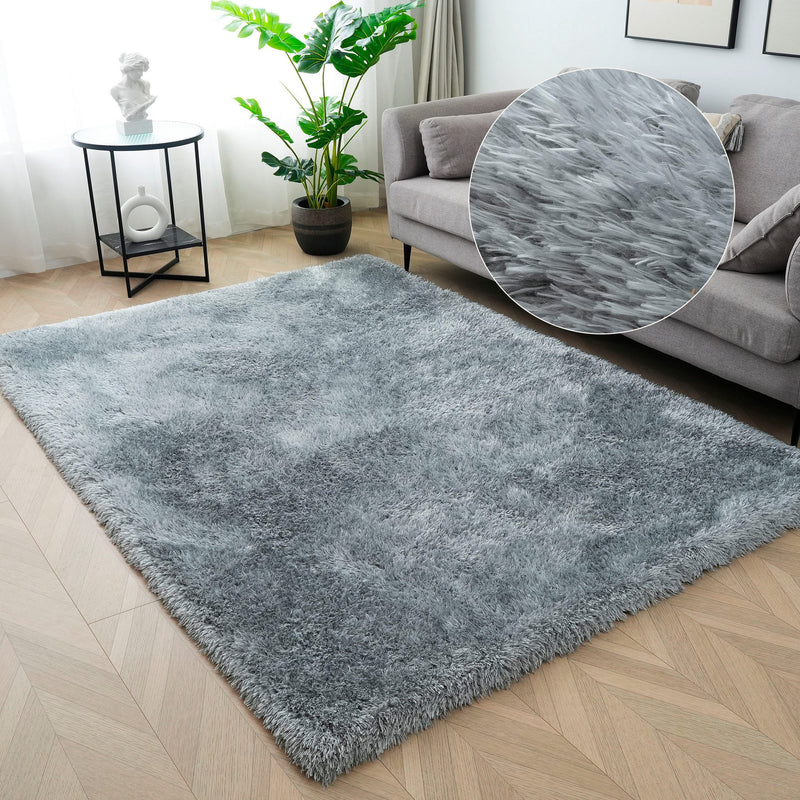 Covor MicroShaggy cu fir lung foarte pufos gri 60x90 cm