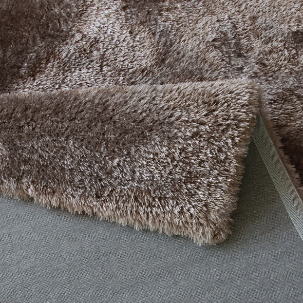 Covor Micro Shaggy pufos pestriț gri-maro 190x280 cm - LunaHome.ro
