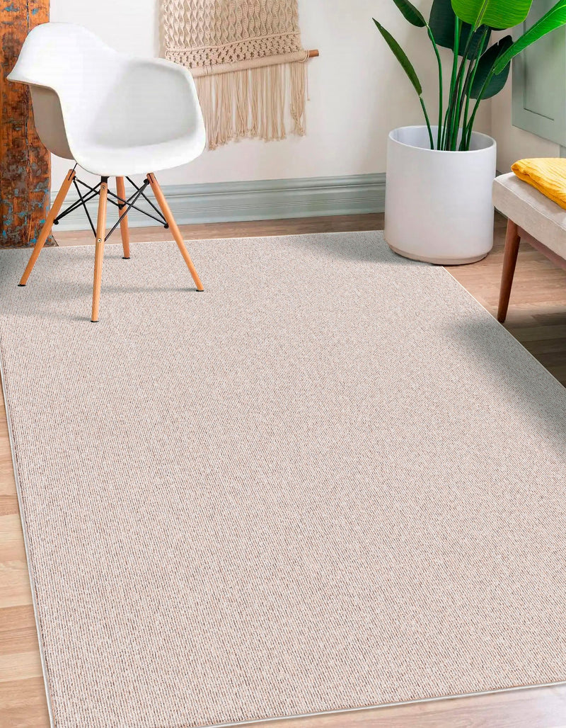 Covor MixArt antiderapant lavabil cu fir scurt bej, 80x150 cm - LunaHome.ro
