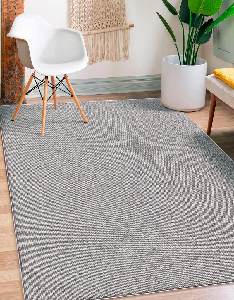 Covor MixArt antiderapant lavabil cu fir scurt gri, 80x150 cm - LunaHome.ro
