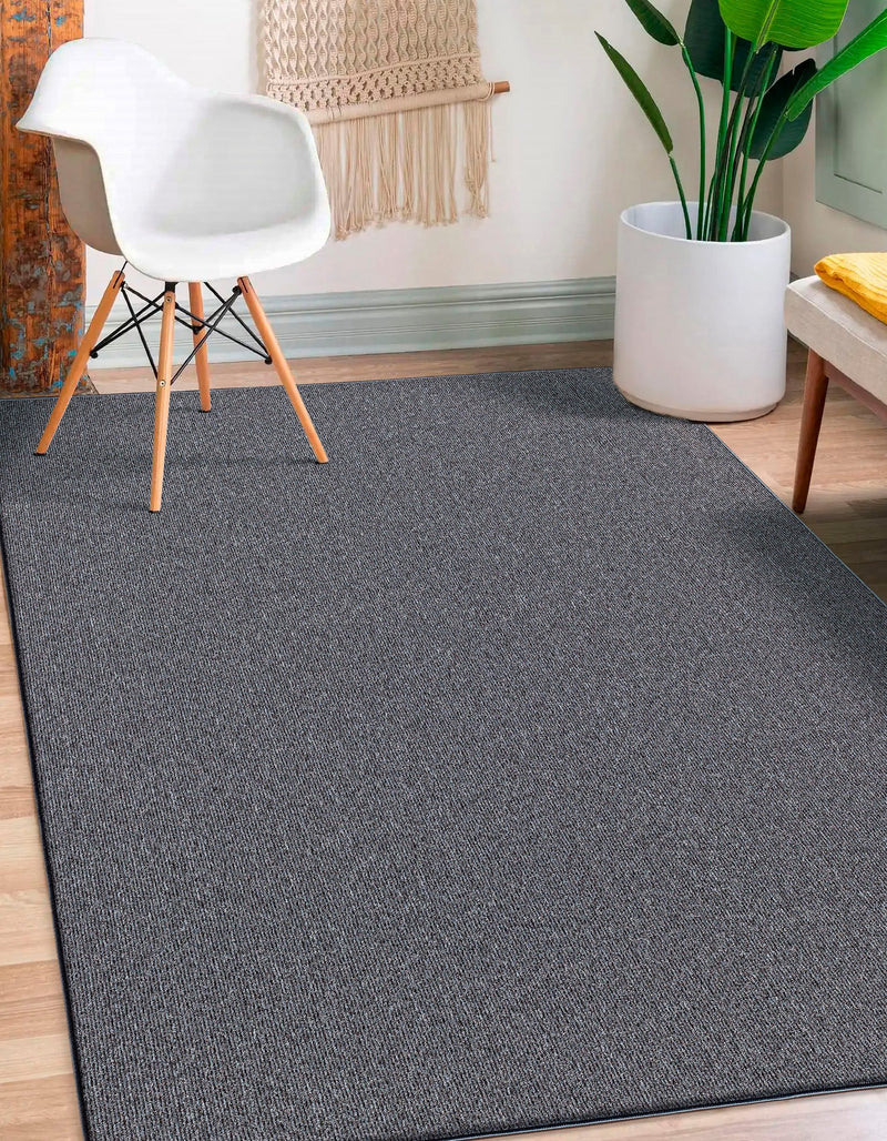 Covor MixArt antiderapant lavabil cu fir scurt gri antracir 240x340 cm - LunaHome.ro