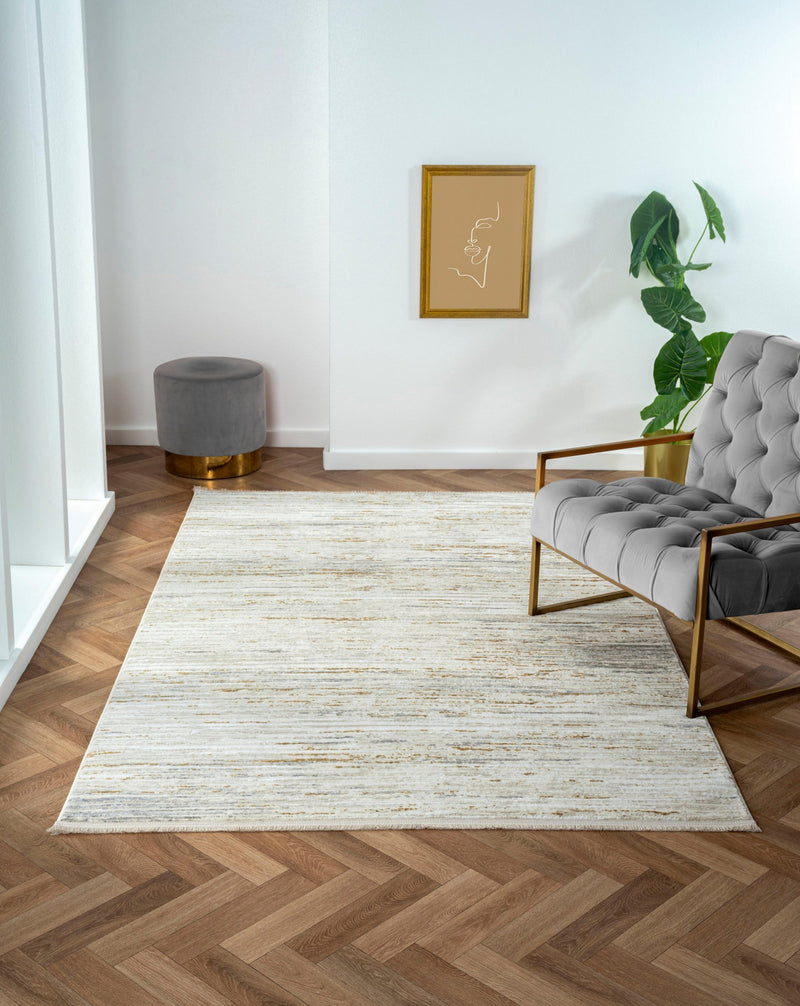 Covor MyPassion moale si pufos crem cu franjuri 160x230 cm - LunaHome.ro