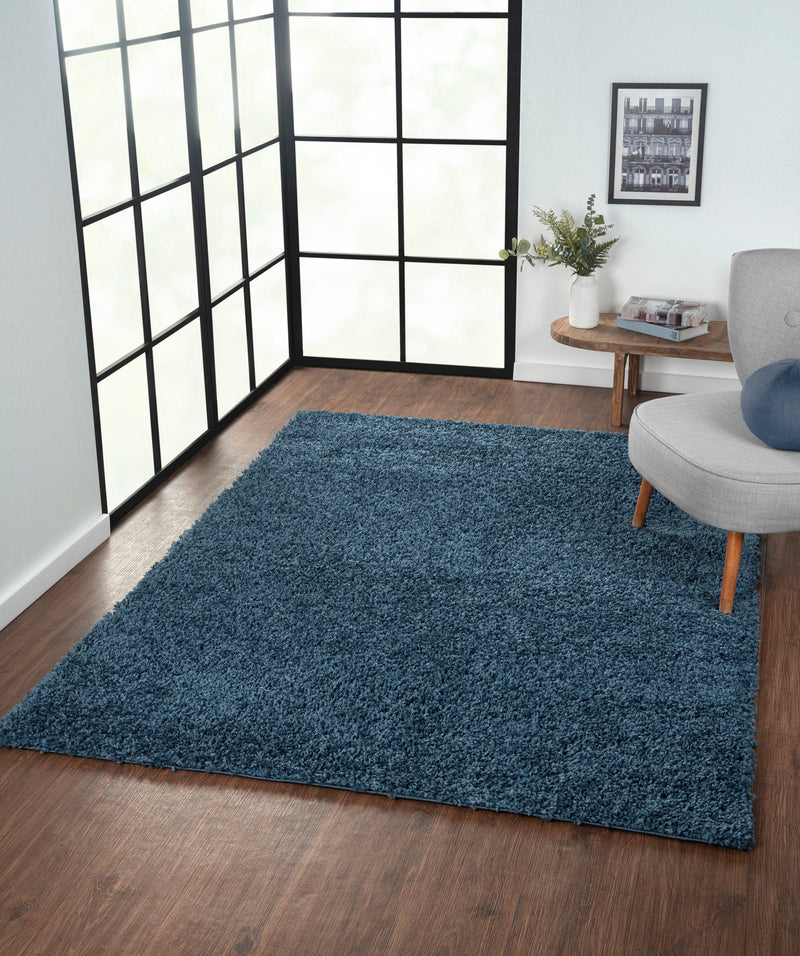 Covor MyShaggy foarte moale si pufos albastru închis 100x150 cm - LunaHome.ro