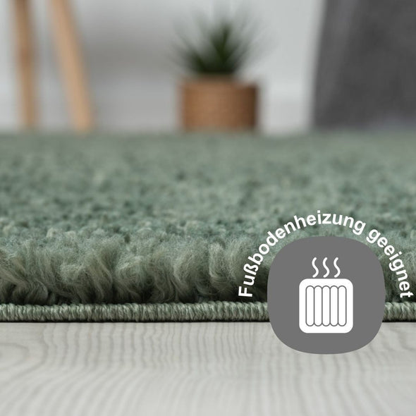Covor MyShaggy foarte moale si pufos verde 70x140 cm - LunaHome.ro