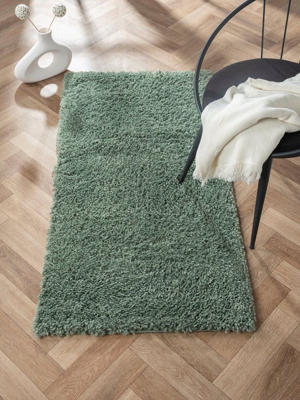 Covor MyShaggy foarte moale si pufos verde 70x140 cm - LunaHome.ro