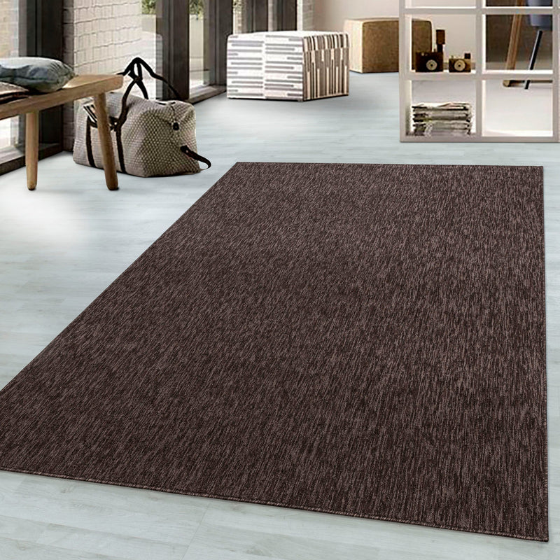 Covor Nizza cu fire scurte maro, model cu noduri, 200x290 cm - LunaHome.ro