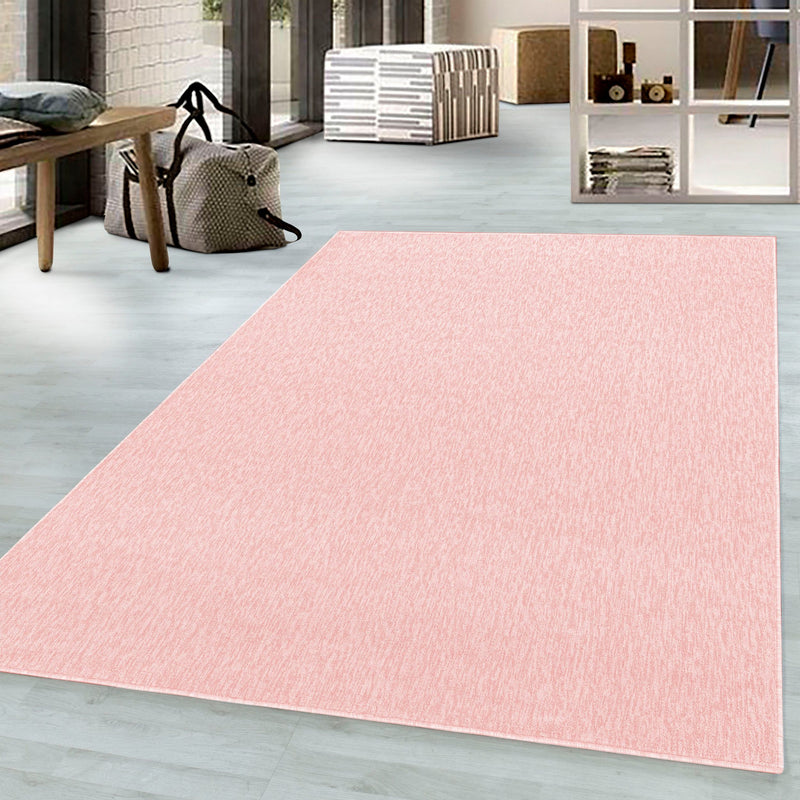 Covor Nizza cu fire scurte roz trandafir, model pestriț 200x290 cm - LunaHome.ro