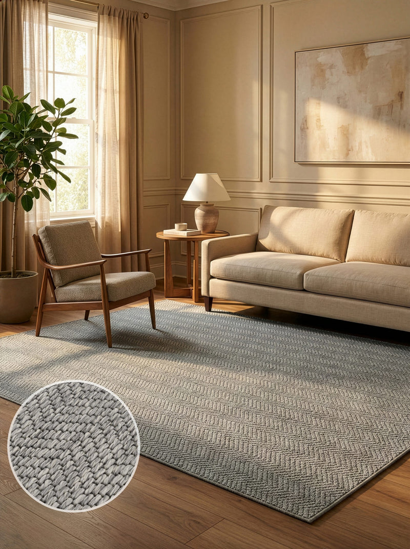 Covor Nollan de interior si exterior gri 117x180 cm
