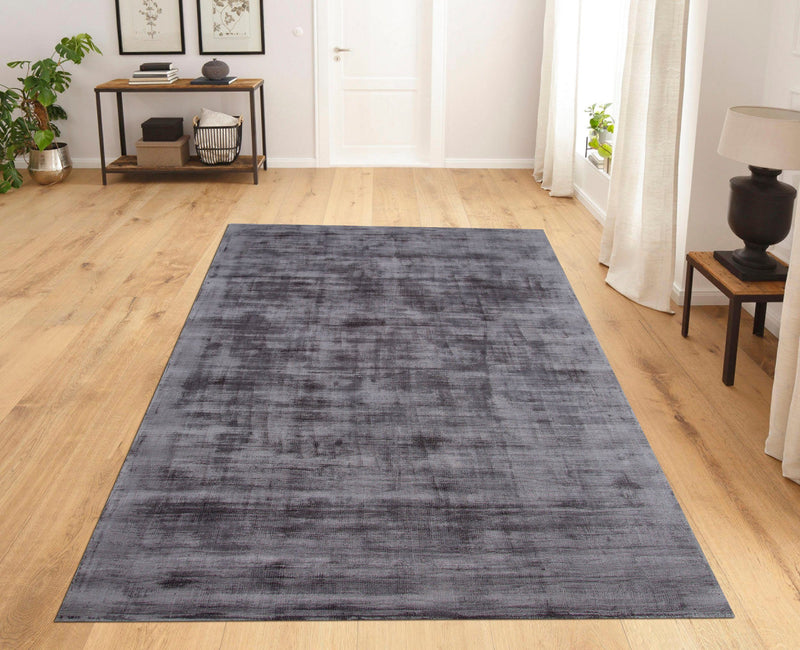 Covor Nuria din viscoză cu aspect de mătase, gri inchis, 160x230 cm - LunaHome.ro